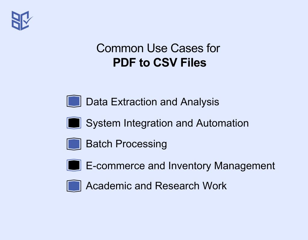 Common Use Cases for PDF to CSV Files